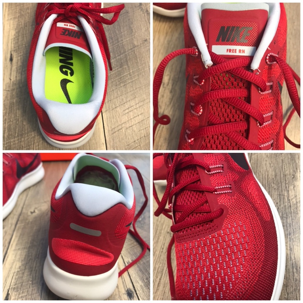 NWT Nike Free RN 2017 University Red M AUTHENTIC - Picture 7 of 8